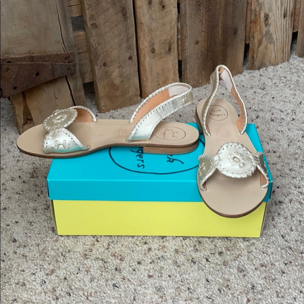 Jack Rogers Gold Sandals